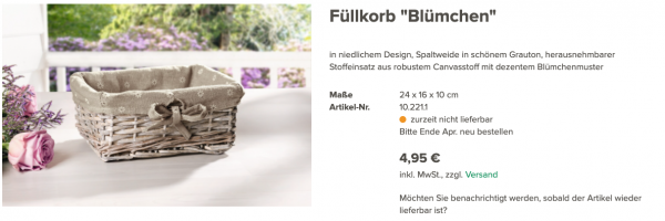 Füllkorb Blümchen